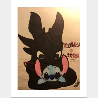 Toothless & Stitch Posters and Art